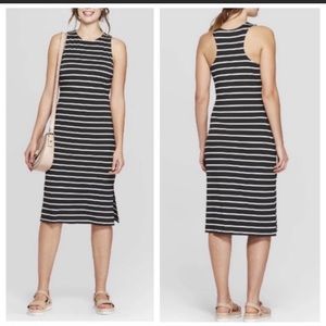 3for30!! ✨ A NEW DAY Black and White Striped Midi Dress